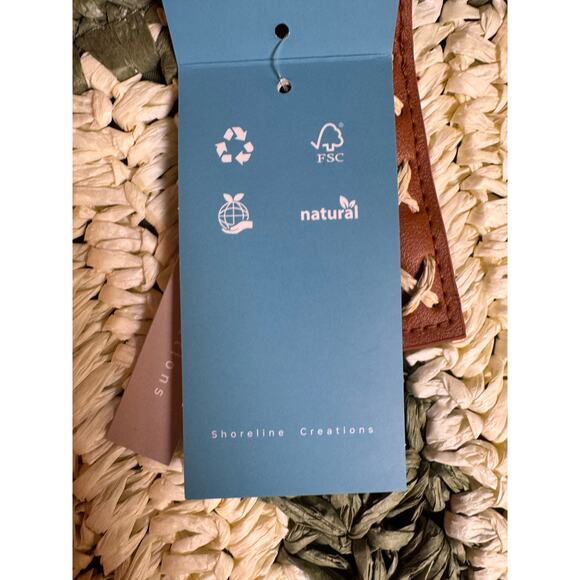 Green‎ Boho Striped Woven Tote -Handmade, Chic, Beach Bag, - Picture 6 of 7